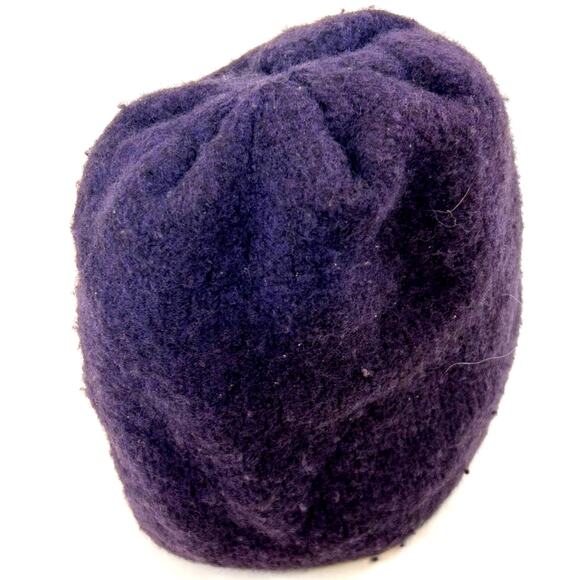 Wool 9" Diameter Beanie Hat Navy Blue - Picture 1 of 4